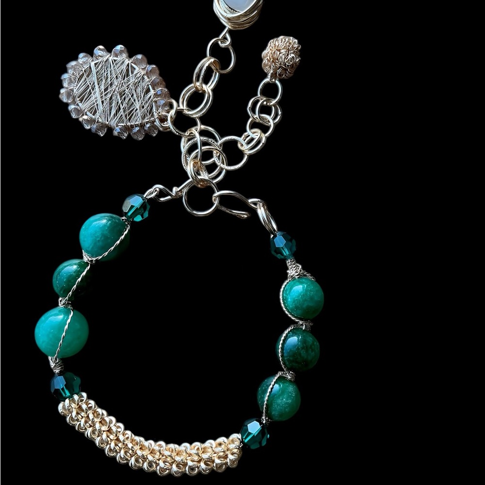 She is green. She is gold. She is becoming. Bracelet